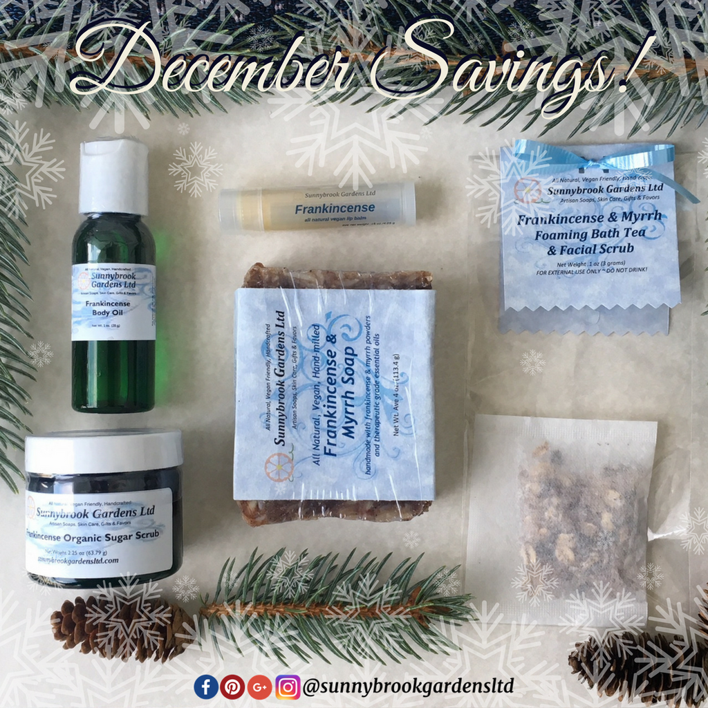December Monthly Promotion Gift Box is fit for a King with scents of frankincense and myrrh!