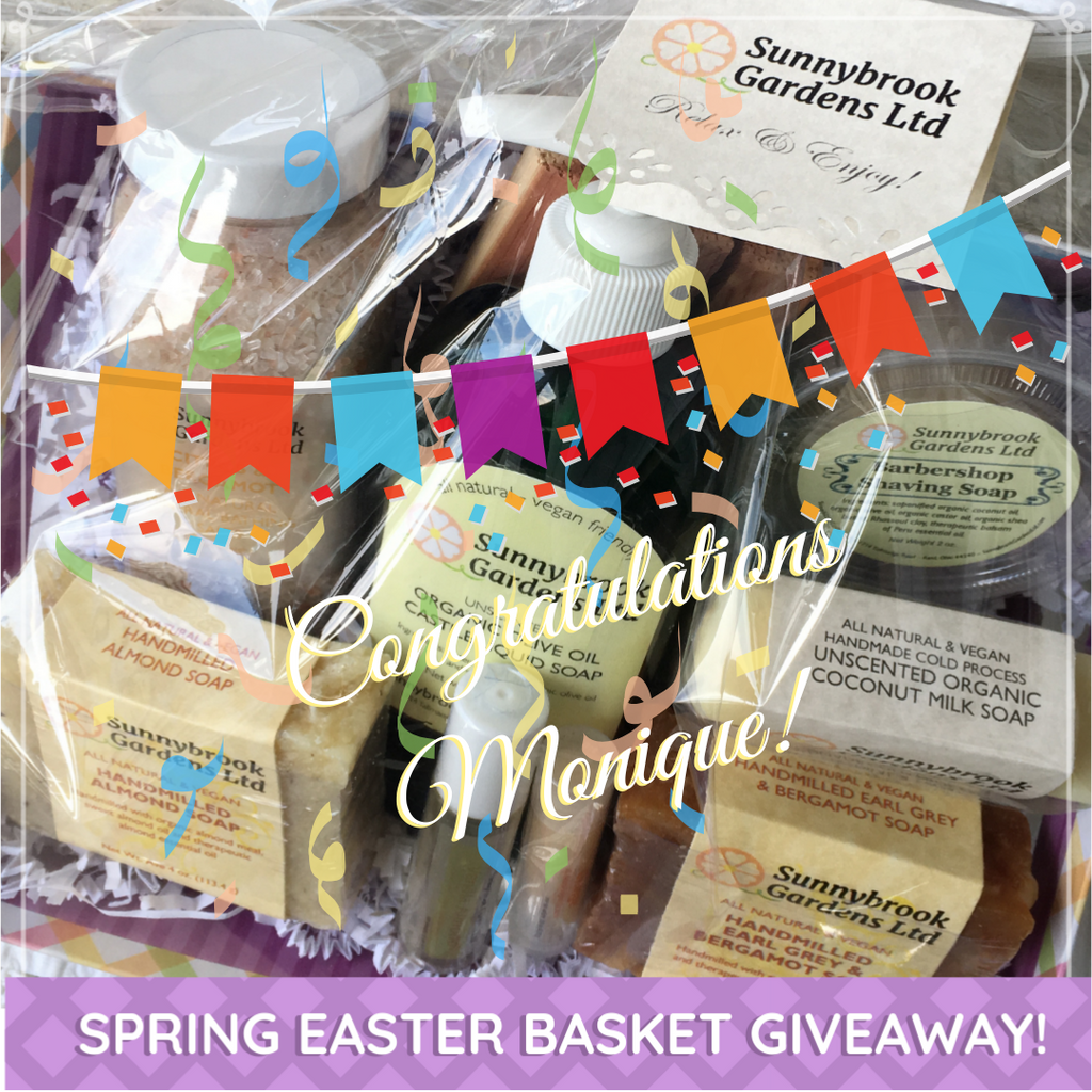 Happy Spring Easter Basket Giveaway of our all natural, vegan friendly Soaps and Skincare!