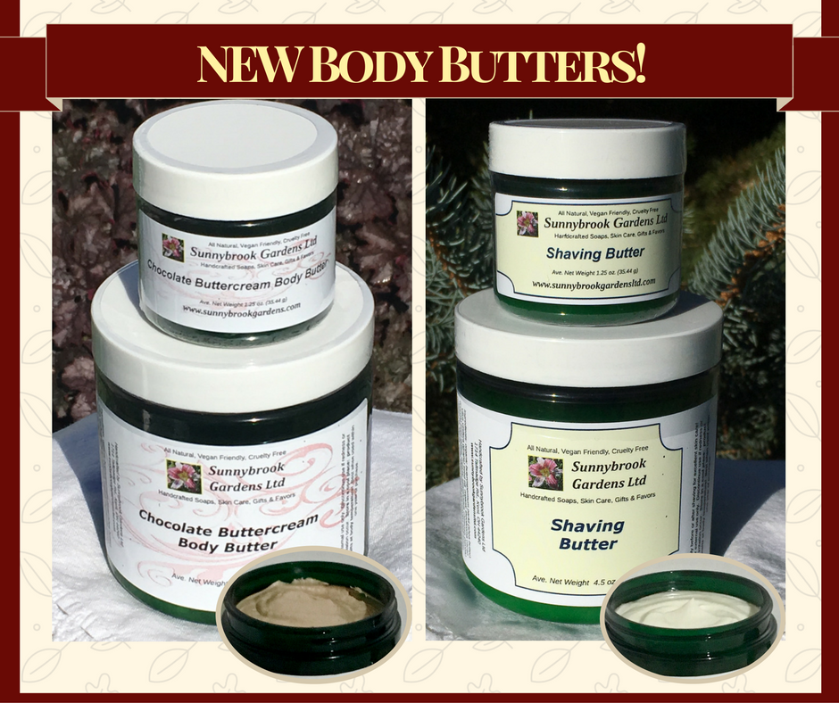 NEW Chocolate Buttercream and Shaving Body Butter Varieties!