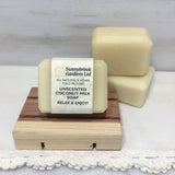 Enjoy our all natural, vegan friendly, cold process Unscented Coconut Milk Guest Soaps