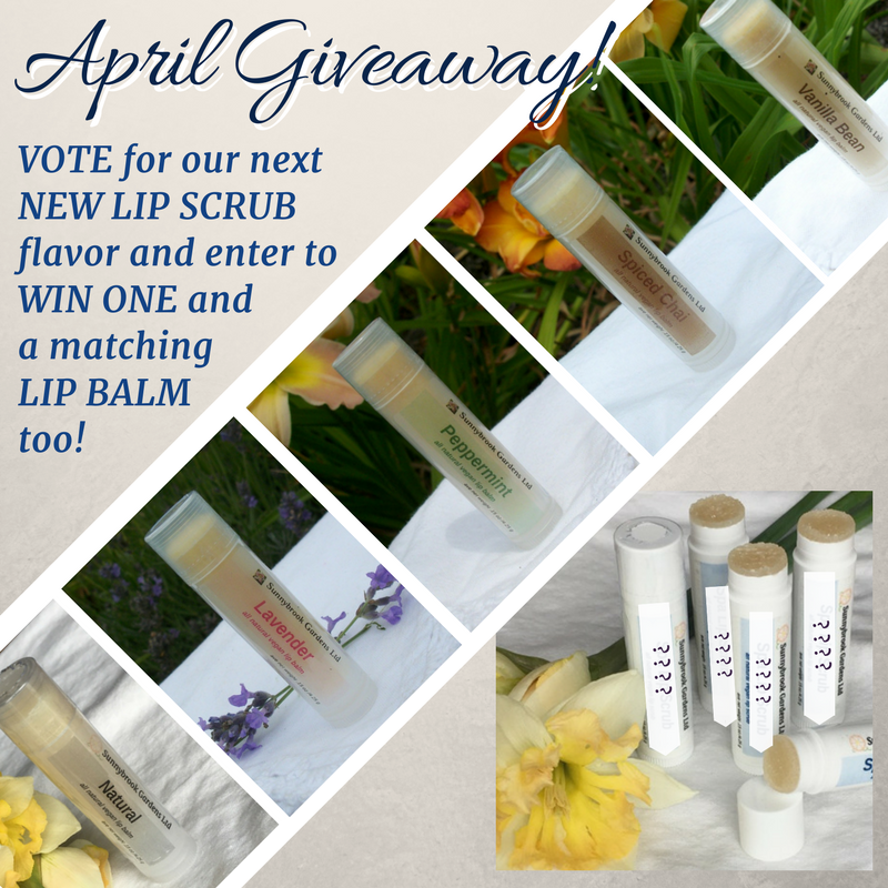 Enter our April Giveaway and Win a NEW Lip Scrub and a Lip Balm too!