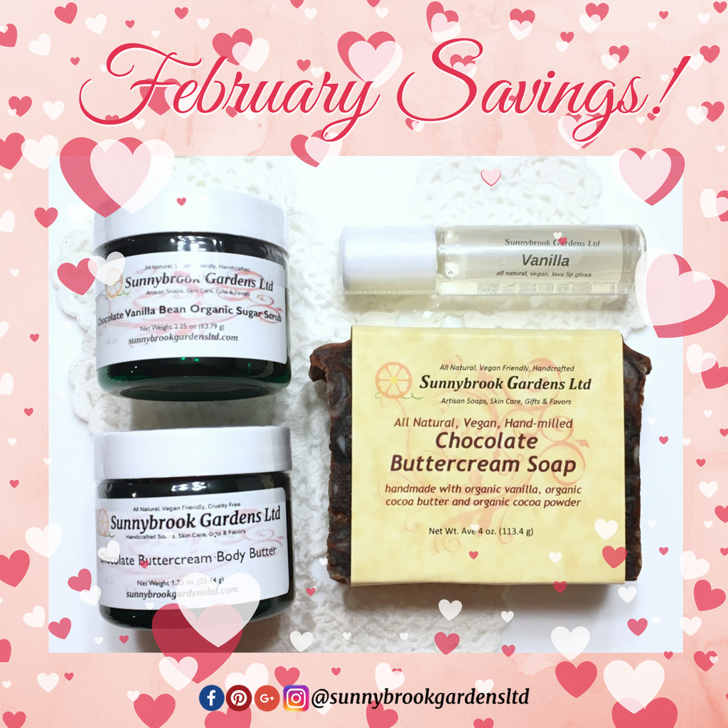 Indulge your skin with our February Savings on our Chocolate Skin Care Treats!