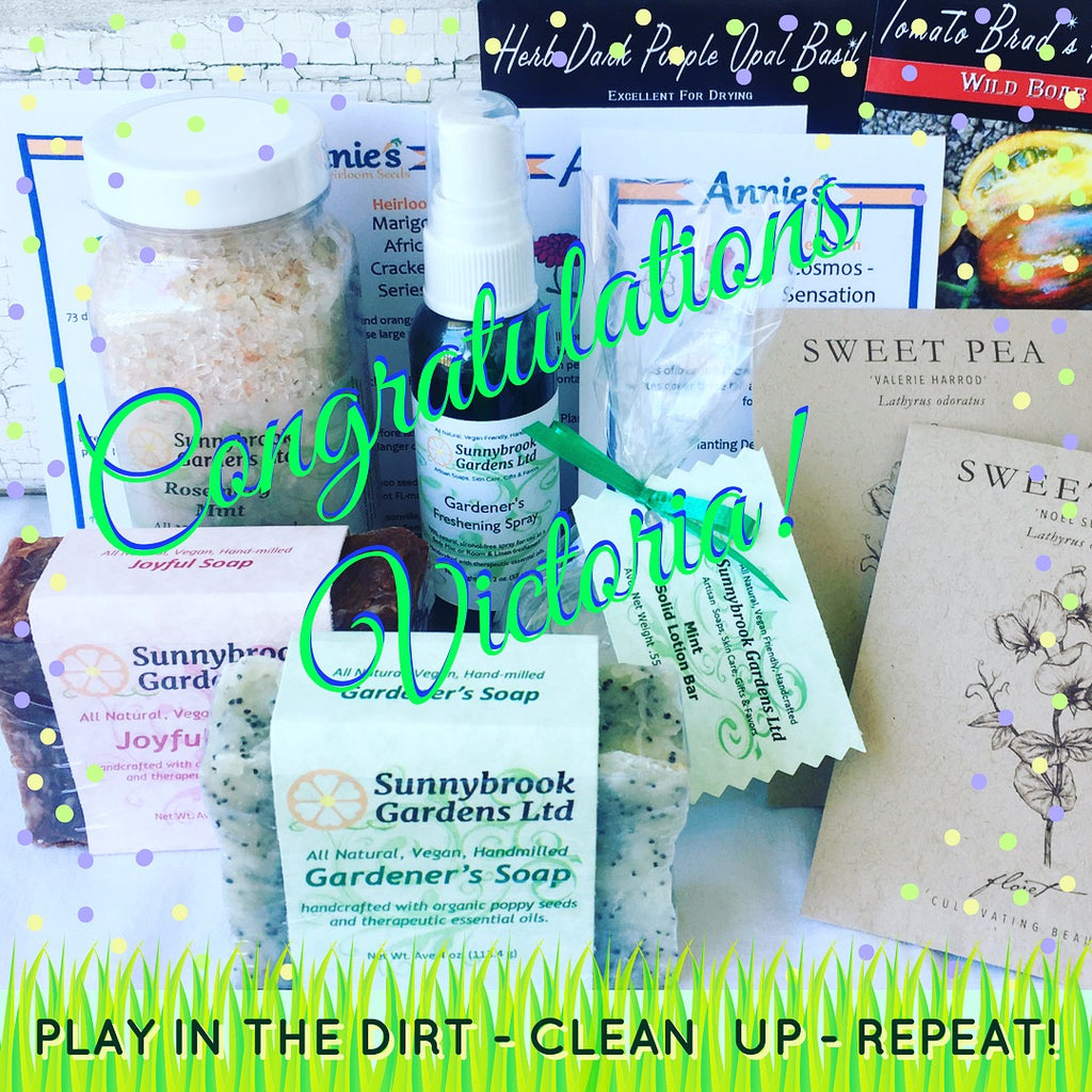 April Giveaway of Garden Seeds, Hand-milled Soaps and Skincare!