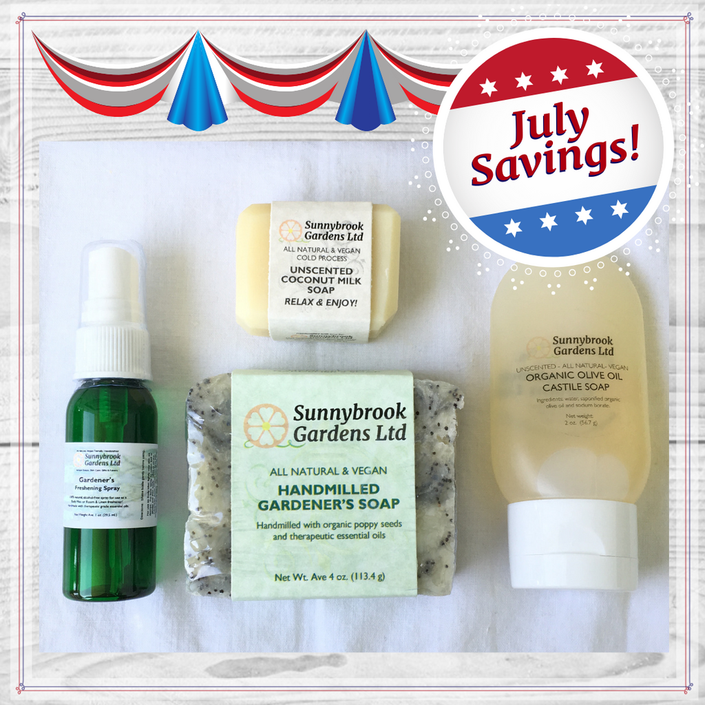 July Savings on our favorite Gardening Soaps and Skincare!