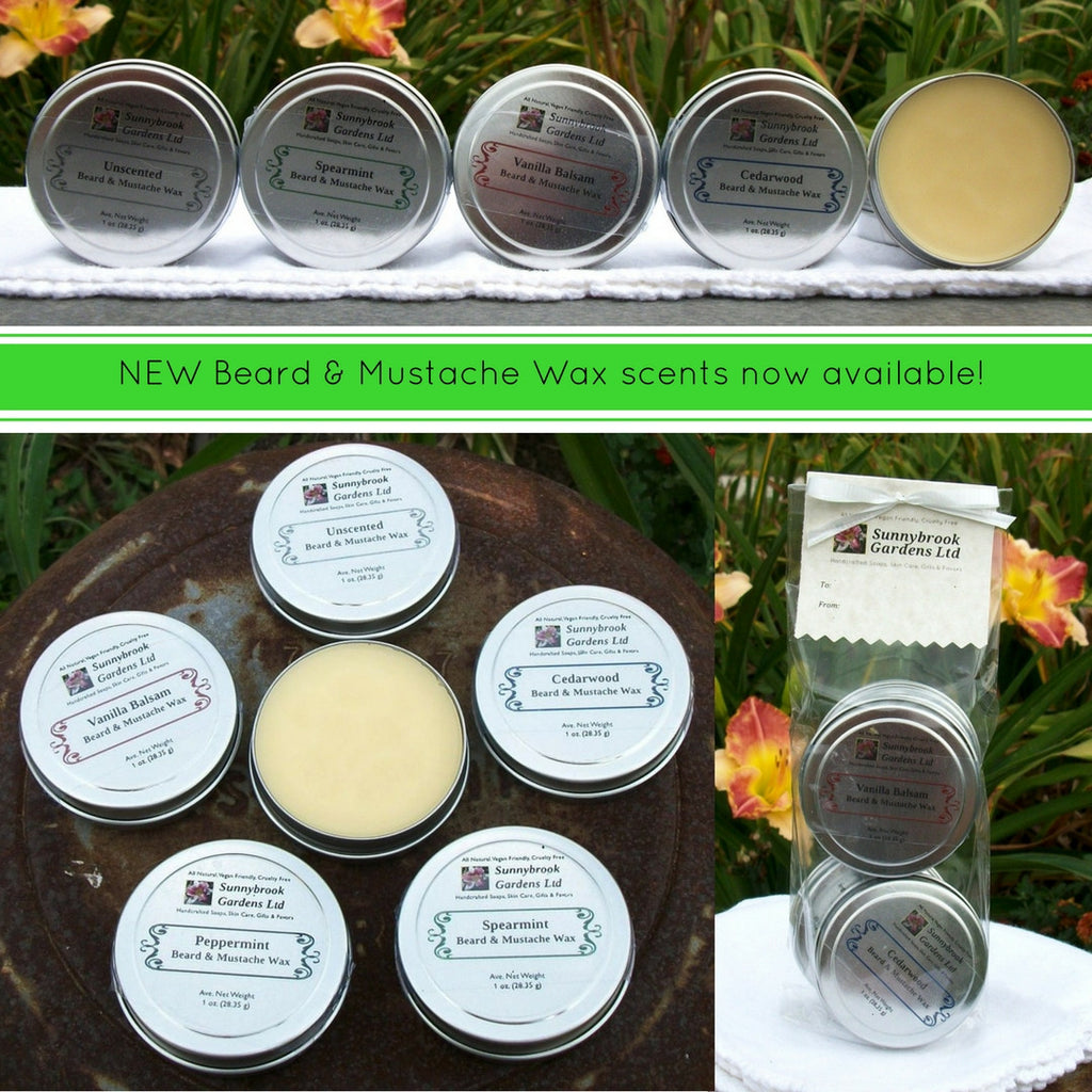 NEW Beard and Mustache Wax scents are now available!