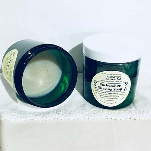 Our popular Barbershop Shaving Soap is now available in a convenient Jar Soap too!