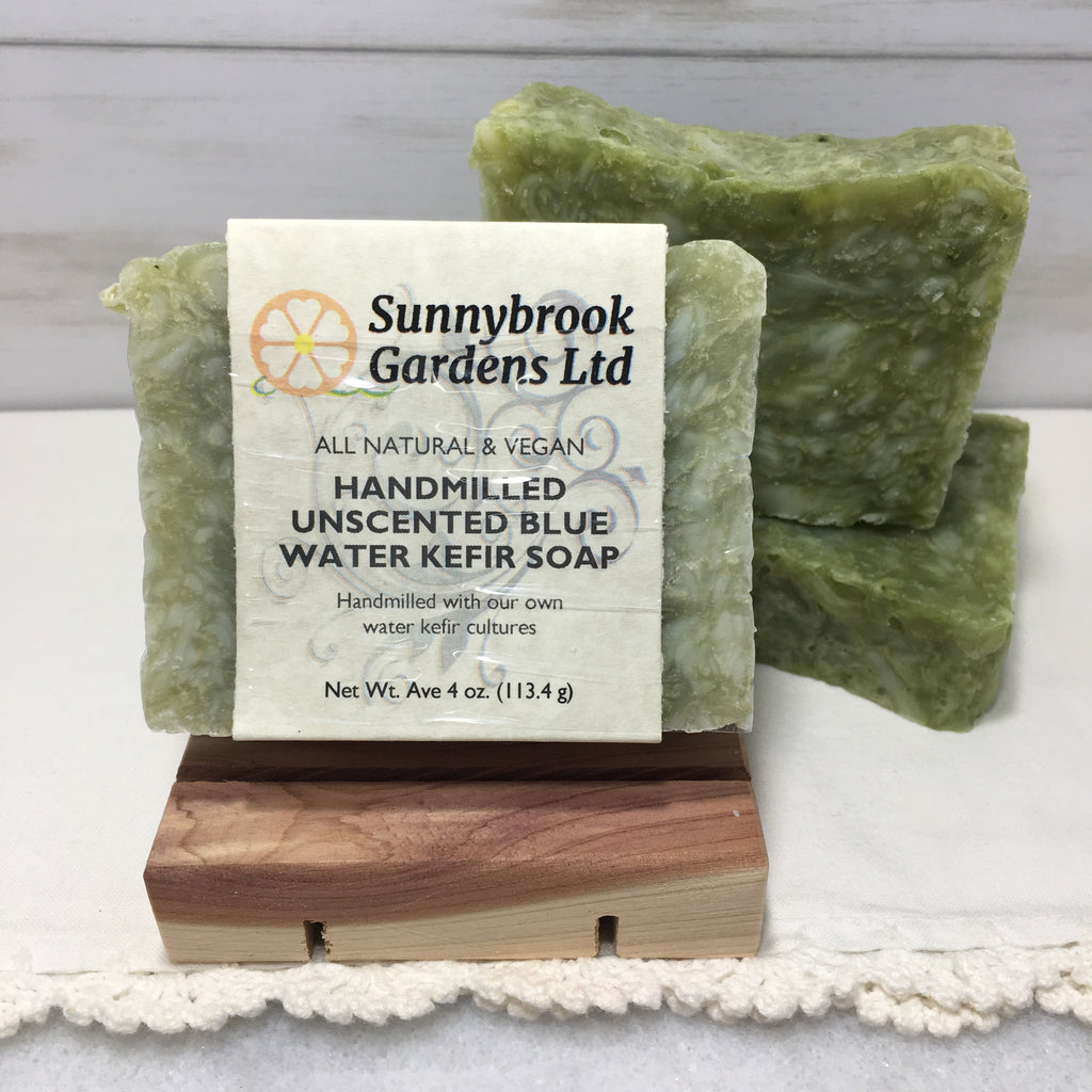 Hand-milled Unscented Blue Water Kefir Soap