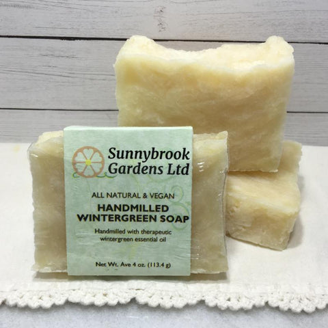 Enjoy our all natural, vegan friendly Hand-milled Wintergreen Soap