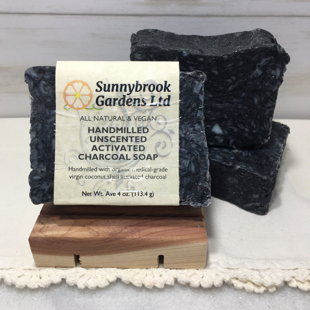 Hand-milled Unscented Activated Charcoal Soap