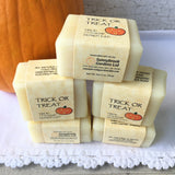Enjoy our Trick or Treat Halloween Unscented Organic Coconut Milk Guest Soaps