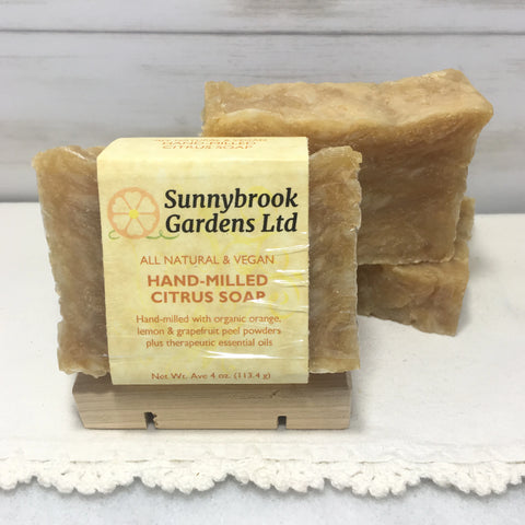 Enjoy our all natural, vegan friendly Hand-milled Citrus Soap