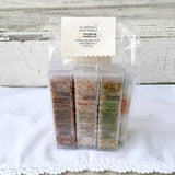 Mineral Bathing Salt Sampler Gift Set (back side) from Sunnybrook Gardens Ltd