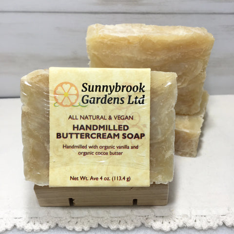 Enjoy our all natural, vegan friendly Hand-milled Buttercream Soap