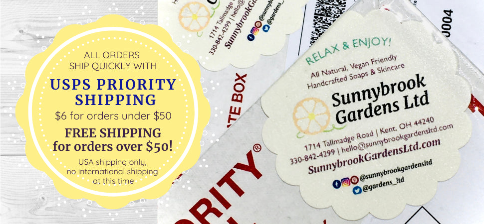 Enjoy USPS Priority Shipping for all orders, FREE with purchase of $50 or more!